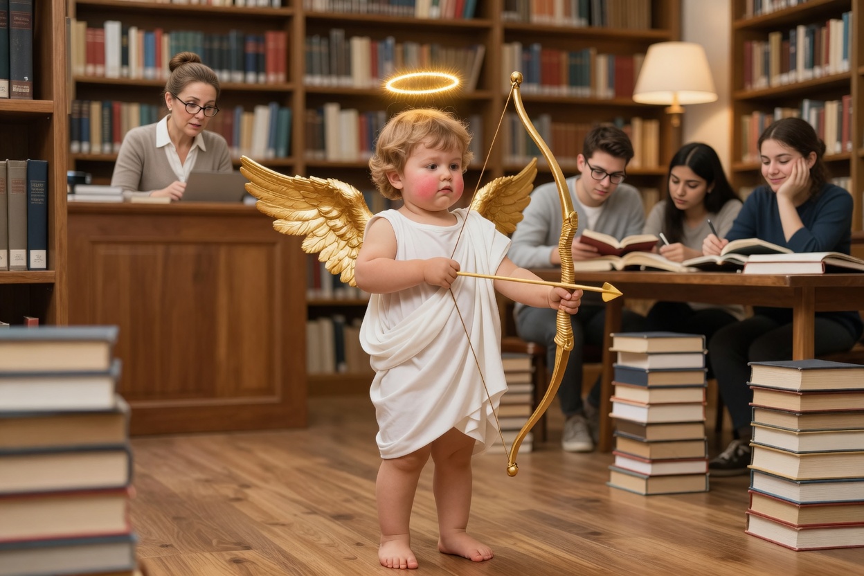 cherub in a public library