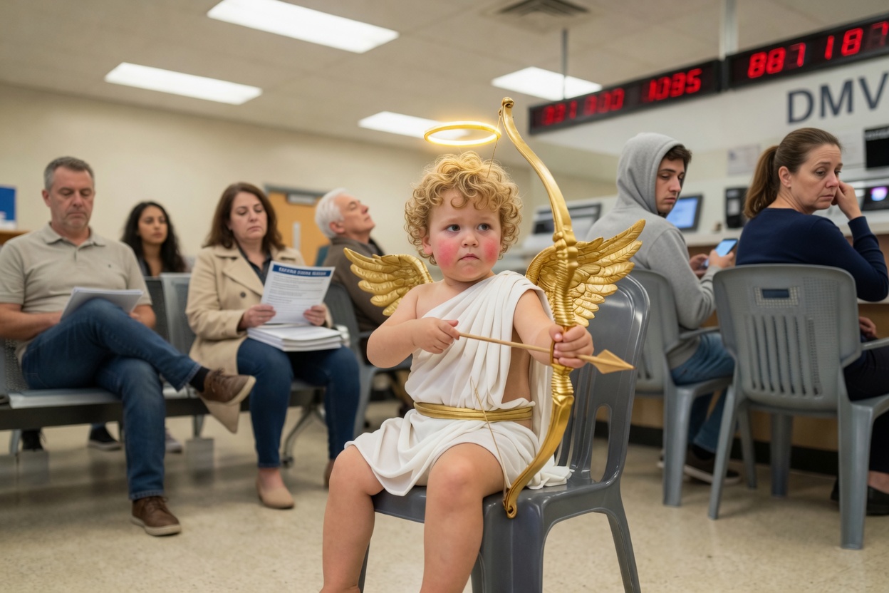 cherub waiting at the dmv