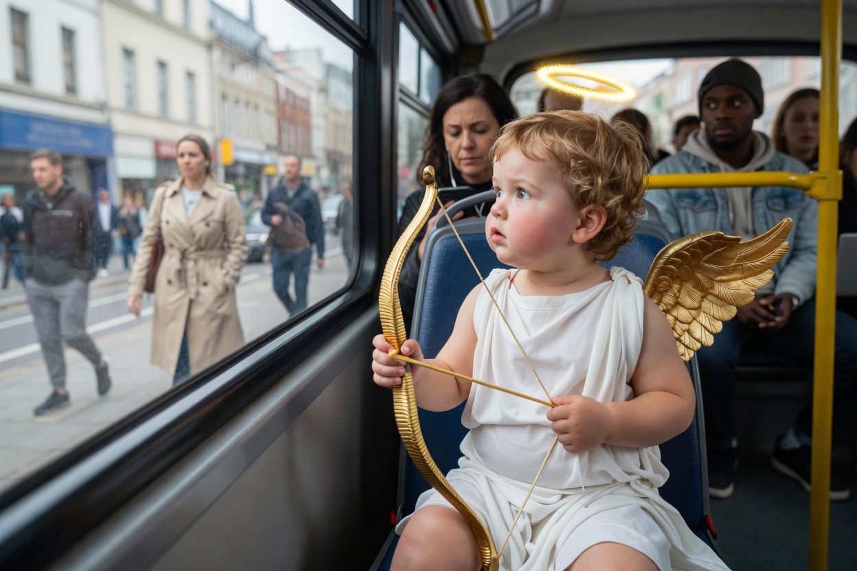 cherub on a city bus